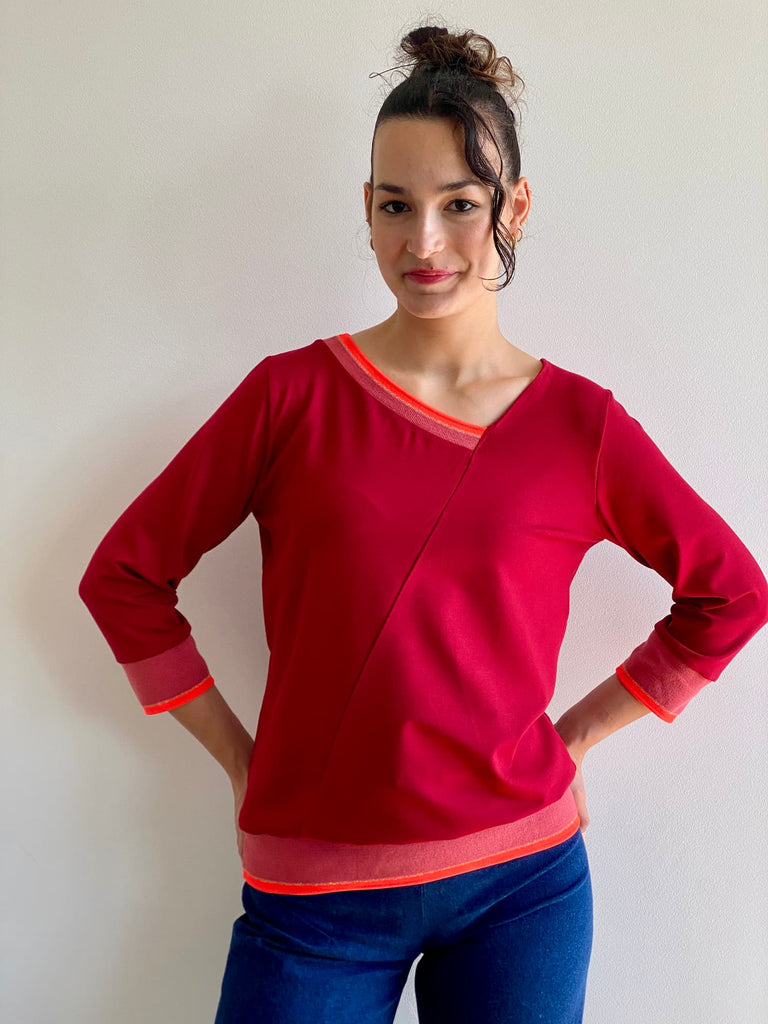 Natacha Cadonici Top Anna BO/SO créatrice belge designer belge styliste belge mode écoresponsable bruxelles belgique fait main en Belgique Slowfashion mode durable mode éthique petit créateur belge shopping bruxelles sustainable fashion