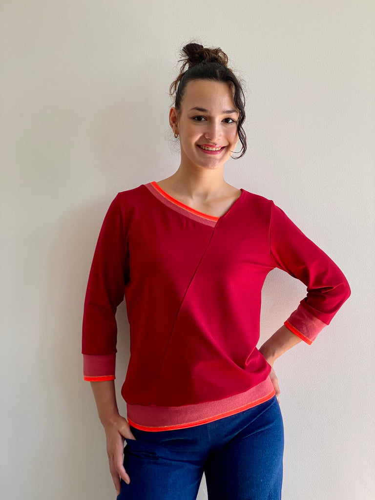 Natacha Cadonici Top Anna BO/SO créatrice belge designer belge styliste belge mode écoresponsable bruxelles belgique fait main en Belgique Slowfashion mode durable mode éthique petit créateur belge shopping bruxelles sustainable fashion
