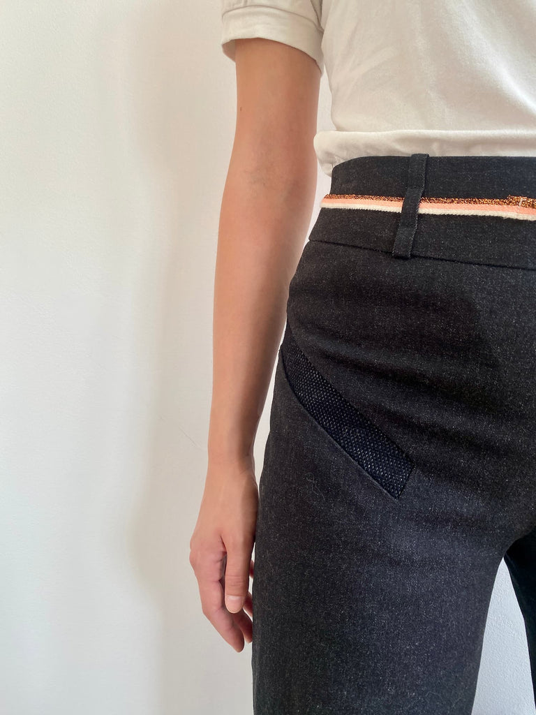 Natacha Cadonici, Mode Durable, Pantalon droit en jeans anthracite Anna