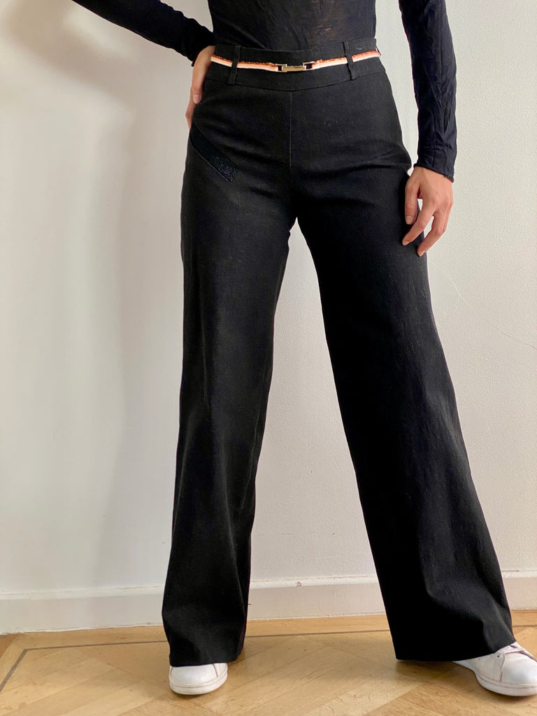 Natacha Cadonici, Mode Durable, Pantalon droit en jeans anthracite Anna