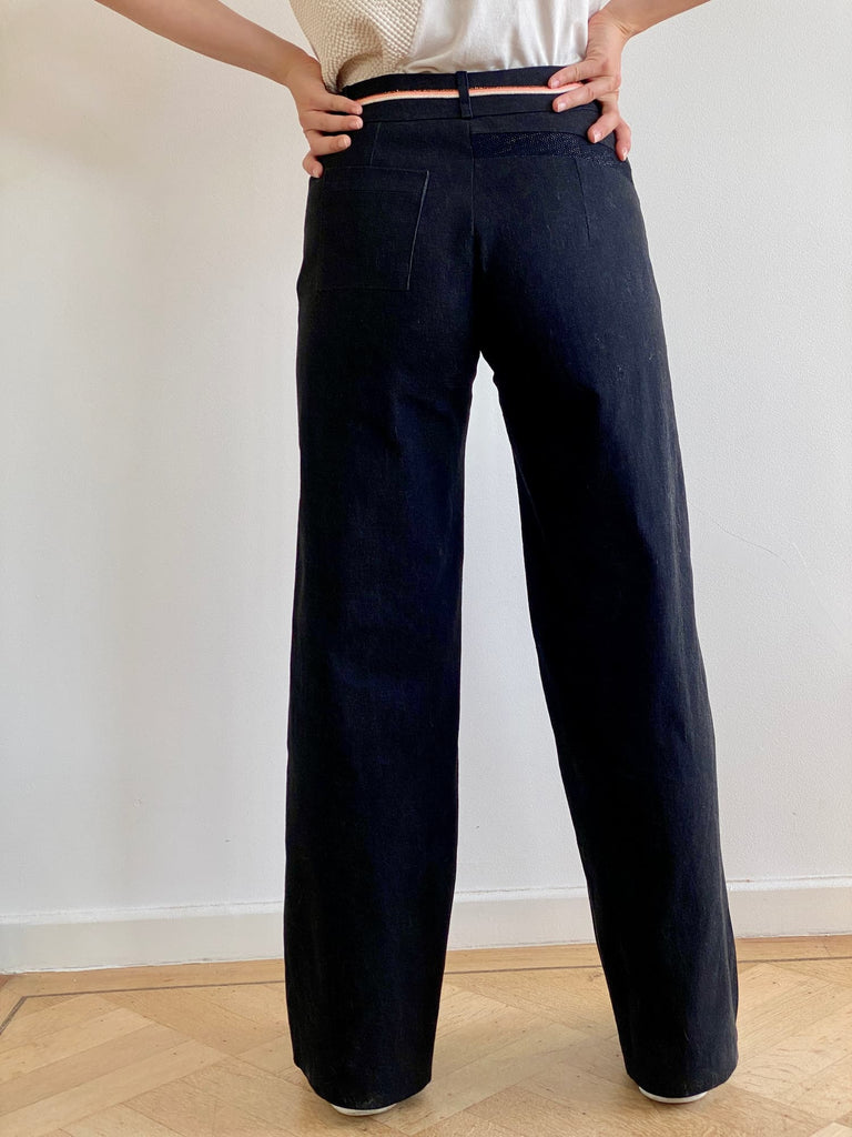 Natacha Cadonici, Mode Durable, Pantalon droit en jeans anthracite Anna