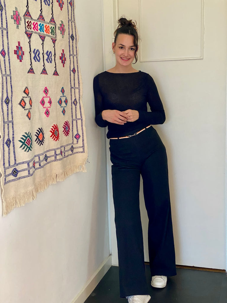 Natacha Cadonici, Mode Durable, Pantalon droit en jeans anthracite Anna