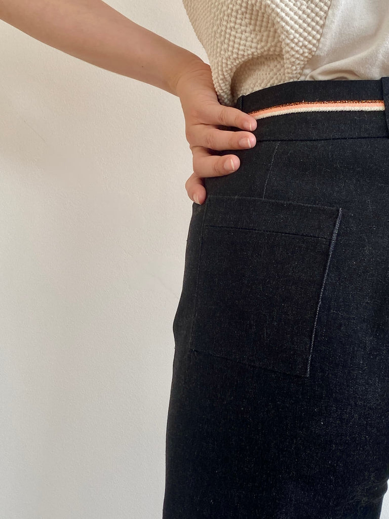 Natacha Cadonici, Mode Durable, Pantalon droit en jeans anthracite Anna