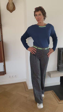 Pant Tiffany pantalon créateur gris noir bleu vert fluo made in Belgium